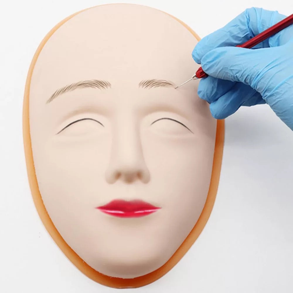 3D Silicone Face For Makeup Practice, Microblading and Permanent Makeup - Silicone Mannequin Practice Skin