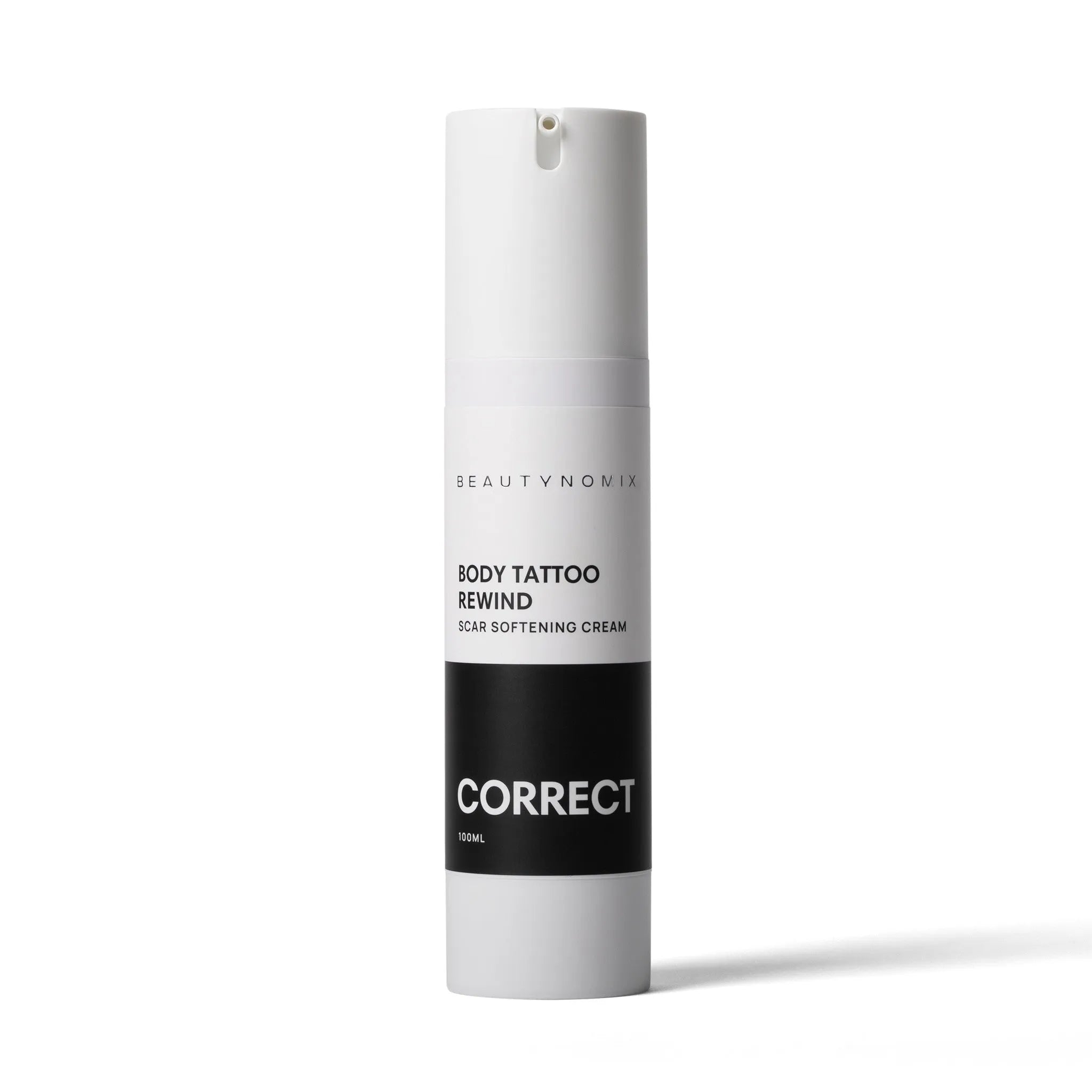 BeautyNomix BODY TATTOO REWIND cream kit for fading tattoos, featuring 4 and 8 month supply options.