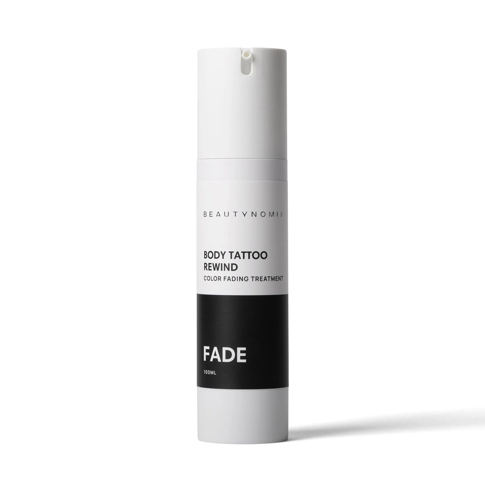 BeautyNomix BODY TATTOO REWIND cream kit for at-home tattoo fading, featuring 4 and 8 month supply options.