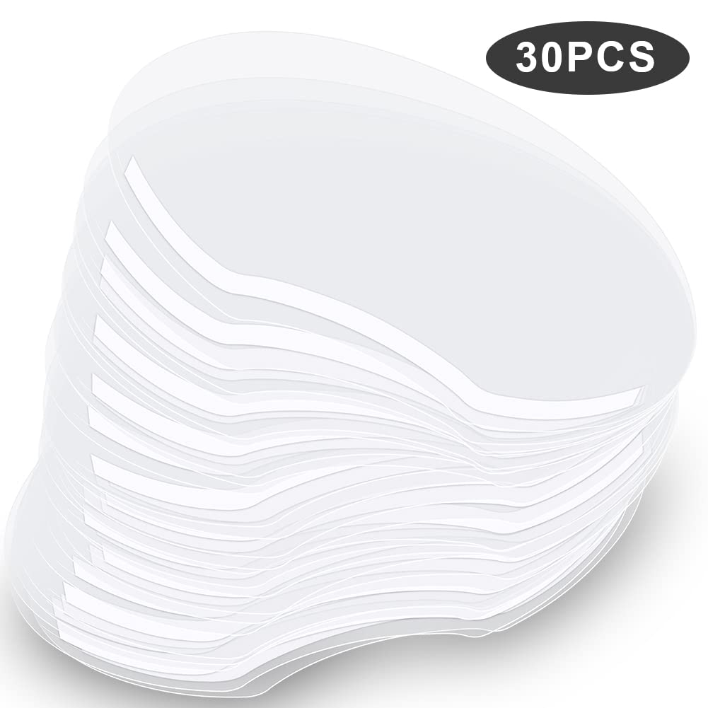 Clear disposable shower face shield stickers for protecting microblading and eyeliner, pack of 100 by BeautyNomix.
