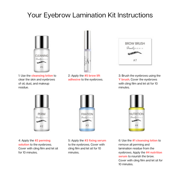 Professional Brow Lamination Kit - DIY At Home Eyebrow Lift - BeautyNomix