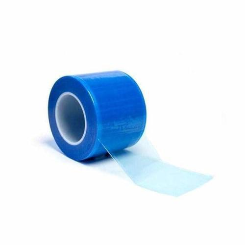Blue protective barrier film roll, 4" x 6", 1200 sheets, by BeautyNomix. Ideal for PPE applications.