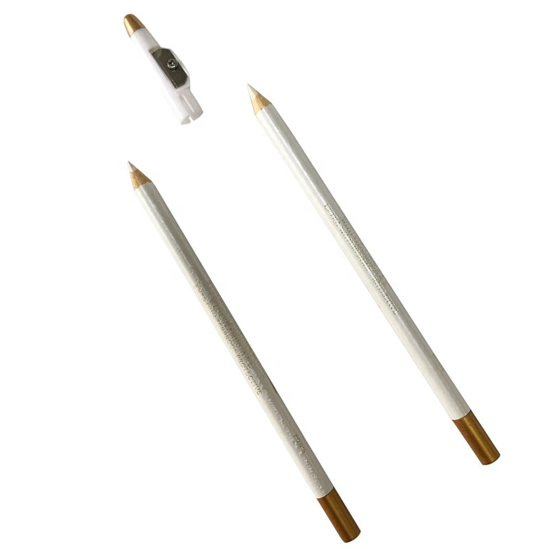White waterproof self-sharpening eyebrow pencils, pack of 2 by AIPQMAN