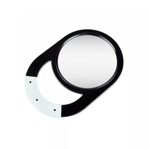 Unbreakable Handheld Salon Makeup Mirror - Black, Round, Lightweight