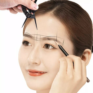 Eyebrow Measurement Assistant Caliper - Lightweight Stainless Steel, Adjustable (Available in Gold, Silver & Black)