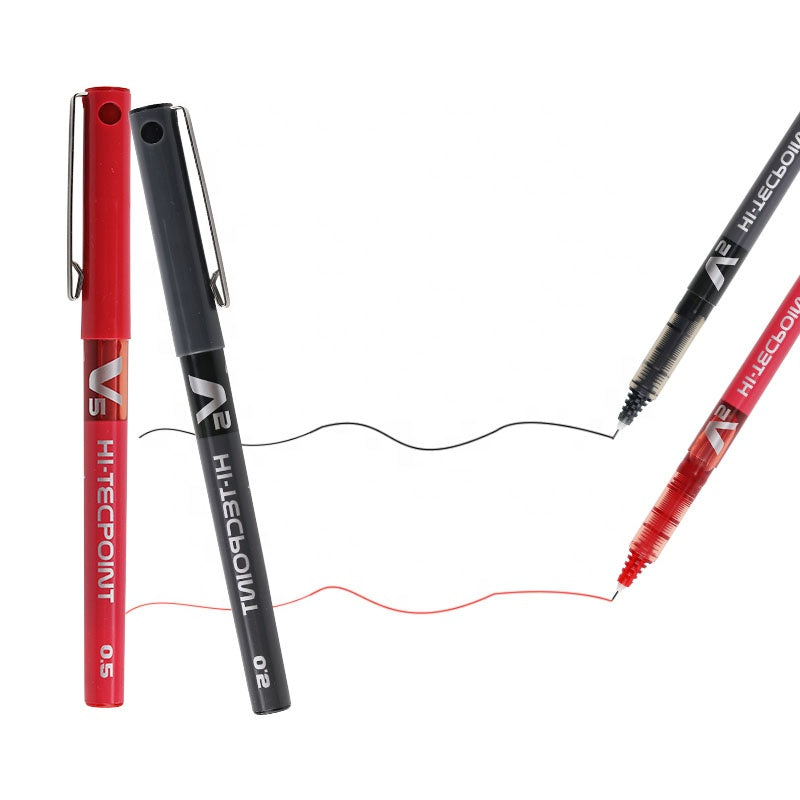Set of five smudge-proof brow mapping pens in red, ideal for precise eyebrow measurement, by PILOT.