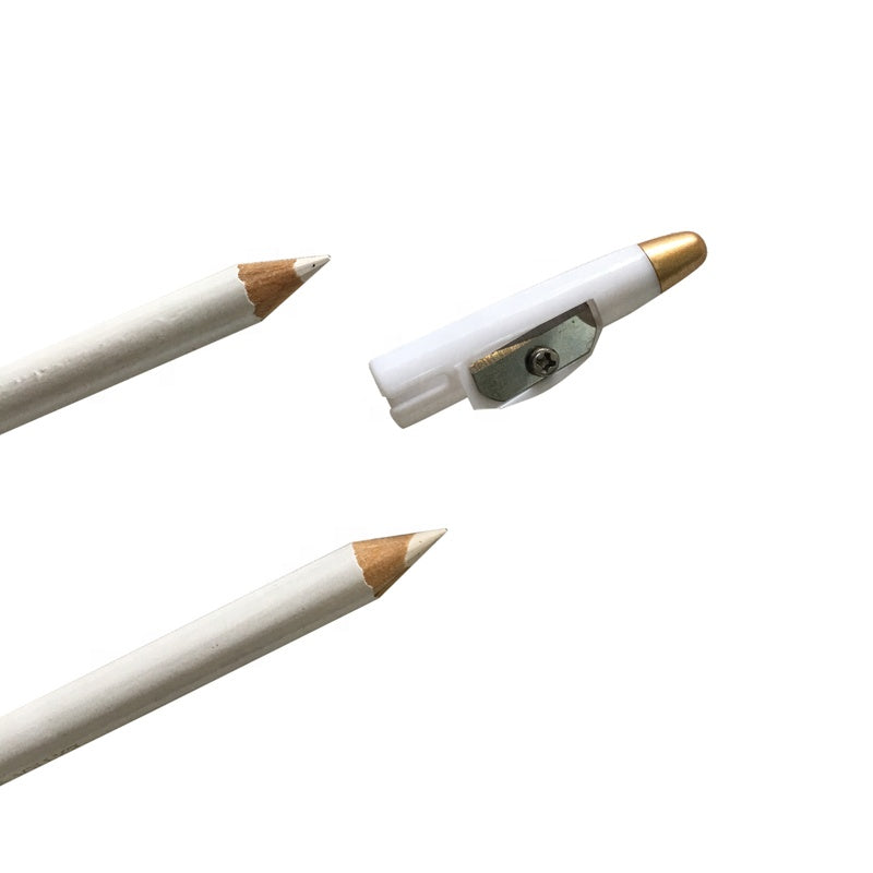White waterproof self-sharpening eyebrow pencils, pack of 2 by AIPQMAN