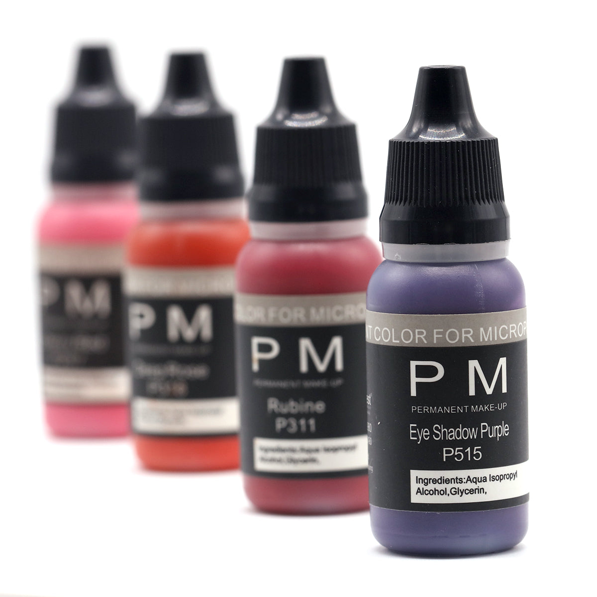 PM permanent makeup eyeliner pigment in 15ml black bottle