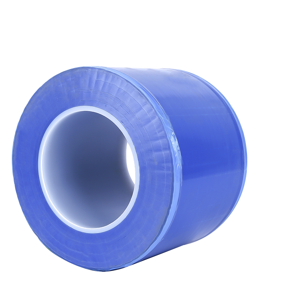 Blue protective barrier film roll, 4" x 6", 1200 sheets, by BeautyNomix. Ideal for PPE applications.