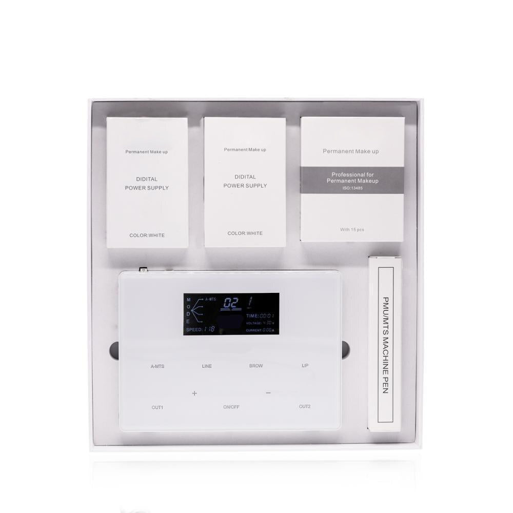 Digital rotary M8 permanent makeup machine in sleek design with touch-intelligent controls and included foot pedal by Goochi