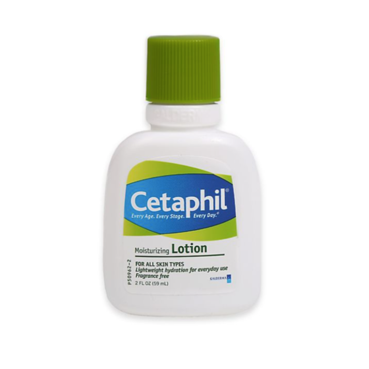 CETAPHIL moisturizing lotion for tattoo aftercare, white bottle with pump dispenser