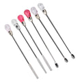 Ink Pigment Mixer Stirring Rods - Stainless Steel, Colored Jewel Ends (3 pack)
