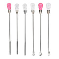Ink Pigment Mixer Stirring Rods - Stainless Steel, Colored Jewel Ends (3 pack)