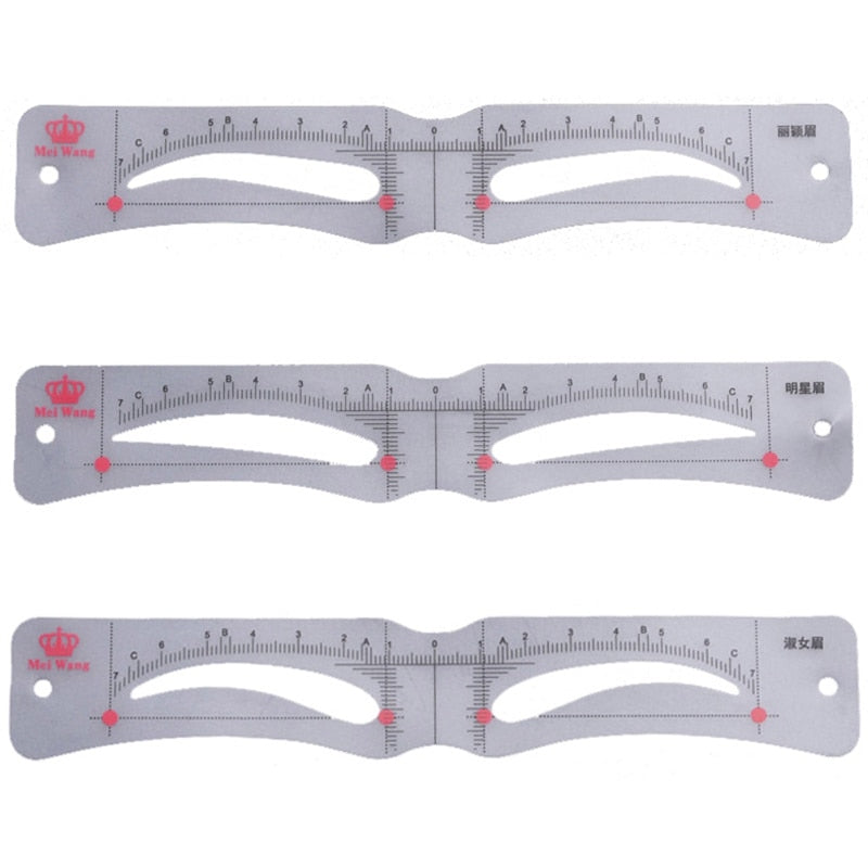 BeautyNomix 12 pack reusable eyebrow stencils for precise shaping and outlining, featuring various styles.