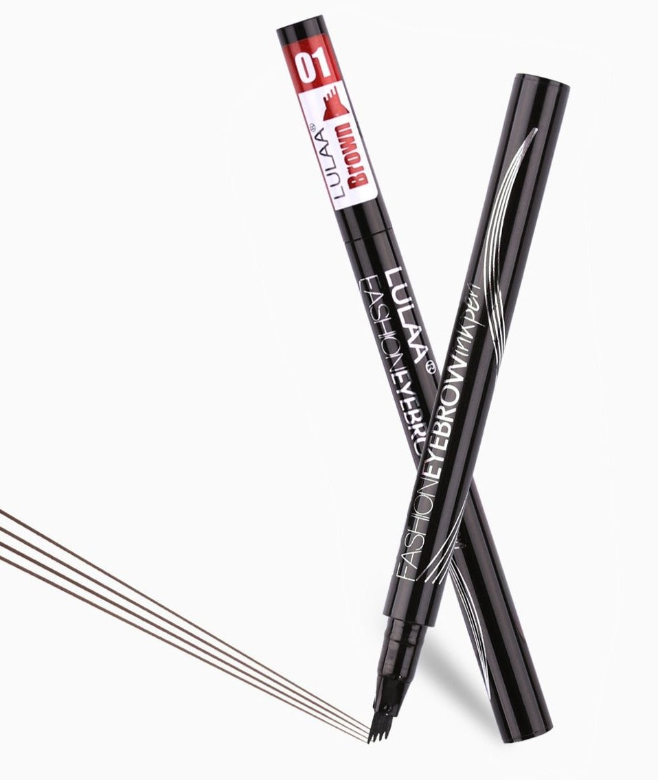 Brown waterproof microblading pen by LULAA for natural hair strokes