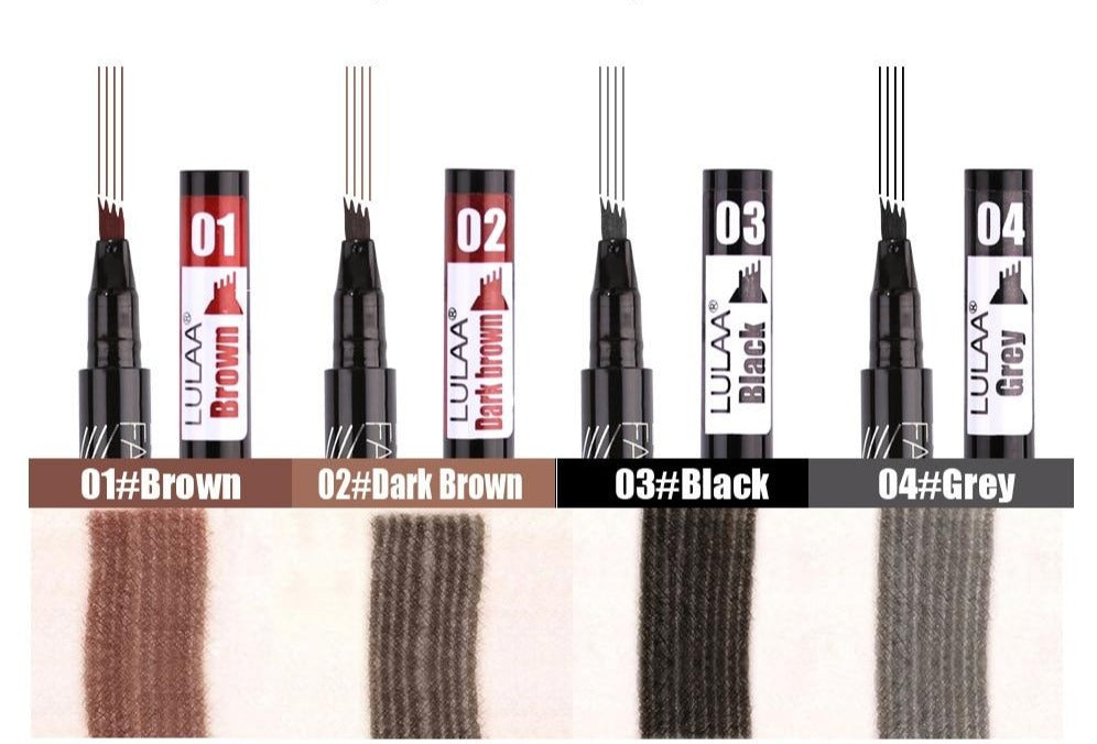 Brown waterproof microblading pen by LULAA for natural hair strokes