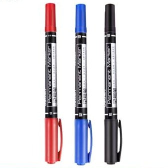 BeautyNomix smudge-proof mapping pens in black, waterproof, 3 pack for precise permanent makeup application.