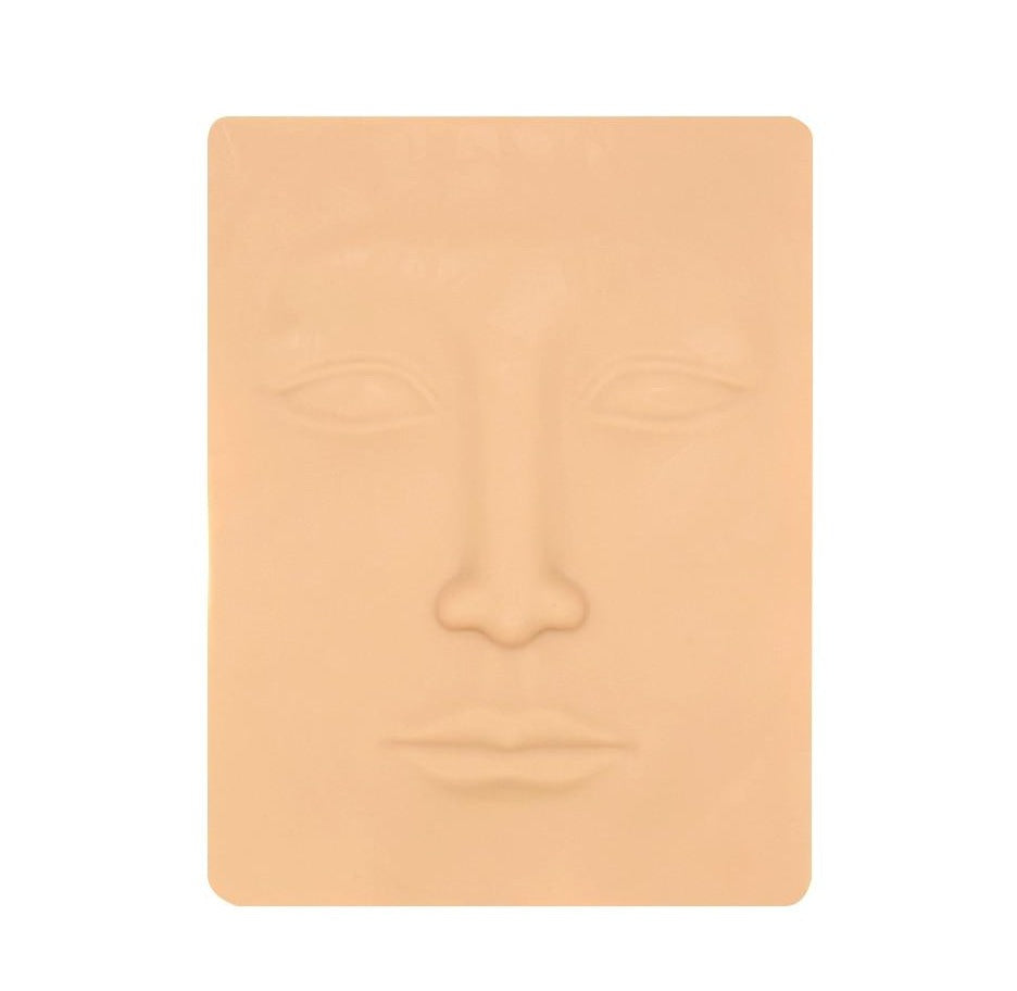 3D soft silicone microblading practice skins in full face, eyes & brows, and lips by BeautyNomix